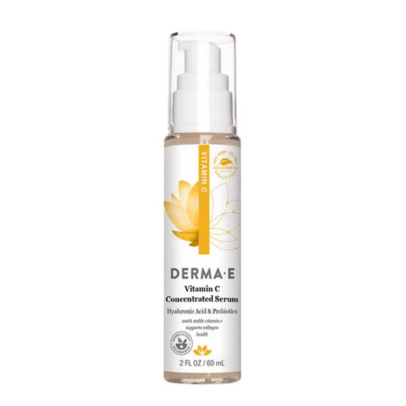 NWT Derma-E Vitamin C Concentrated Serum Hyaluronic Acid probiotics 60ml - Picture 1 of 8